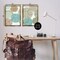 Stupell Industries Textured Layered Aqua Circles 2 pc Framed Floater Canvas Wall Art Set Design by Flora Kouta
